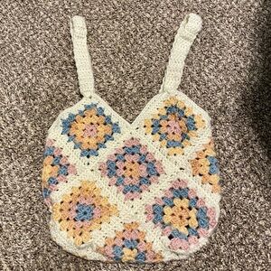Handmade Crochet Granny Square Bag
